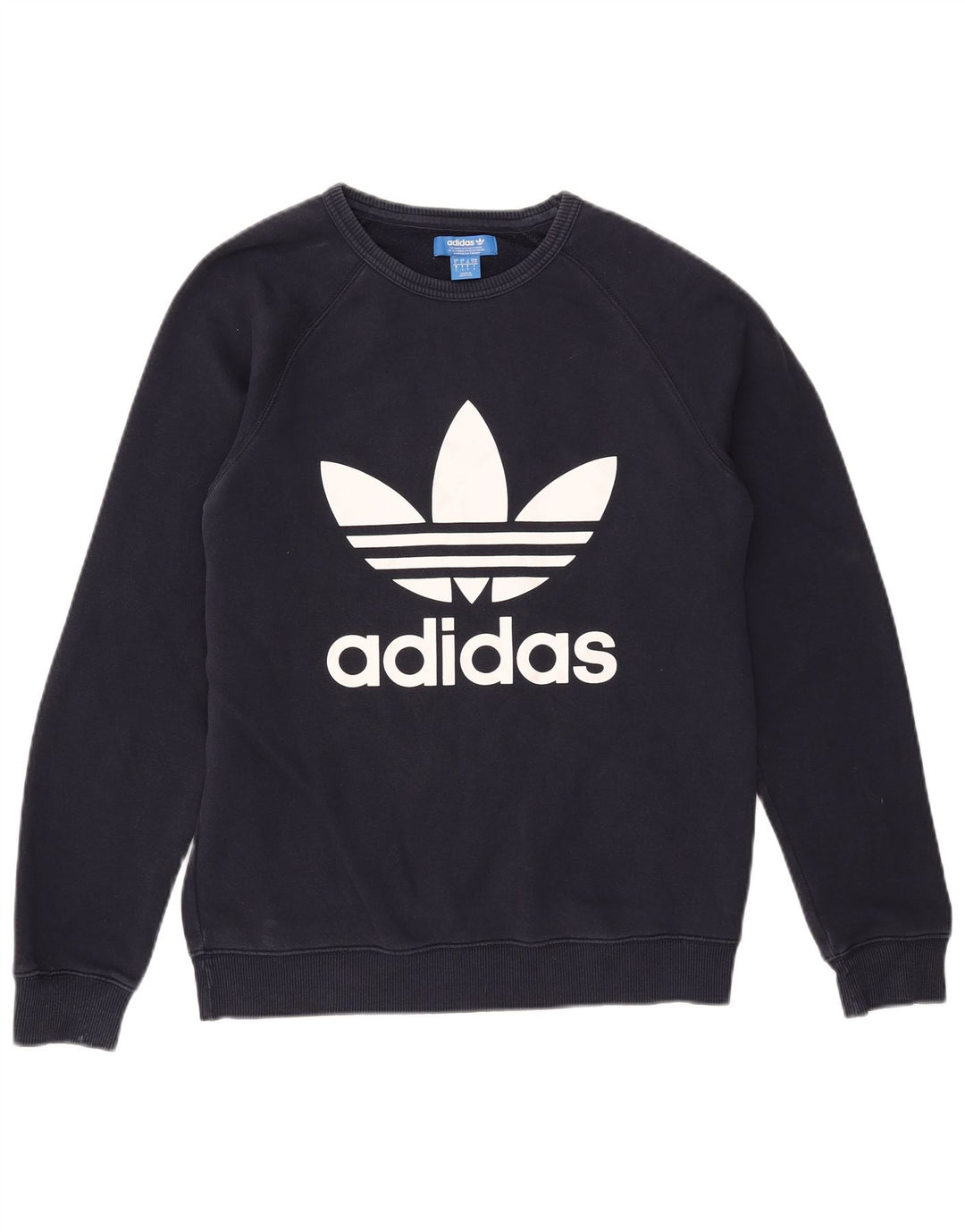 Мужской свитшот Adidas с графическим рисунком, маленький темно-синий, хлопковый
