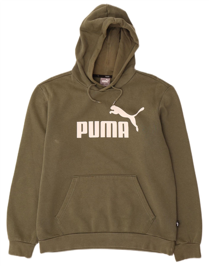 Мужской джемпер с капюшоном Puma, цвет хаки, хлопок