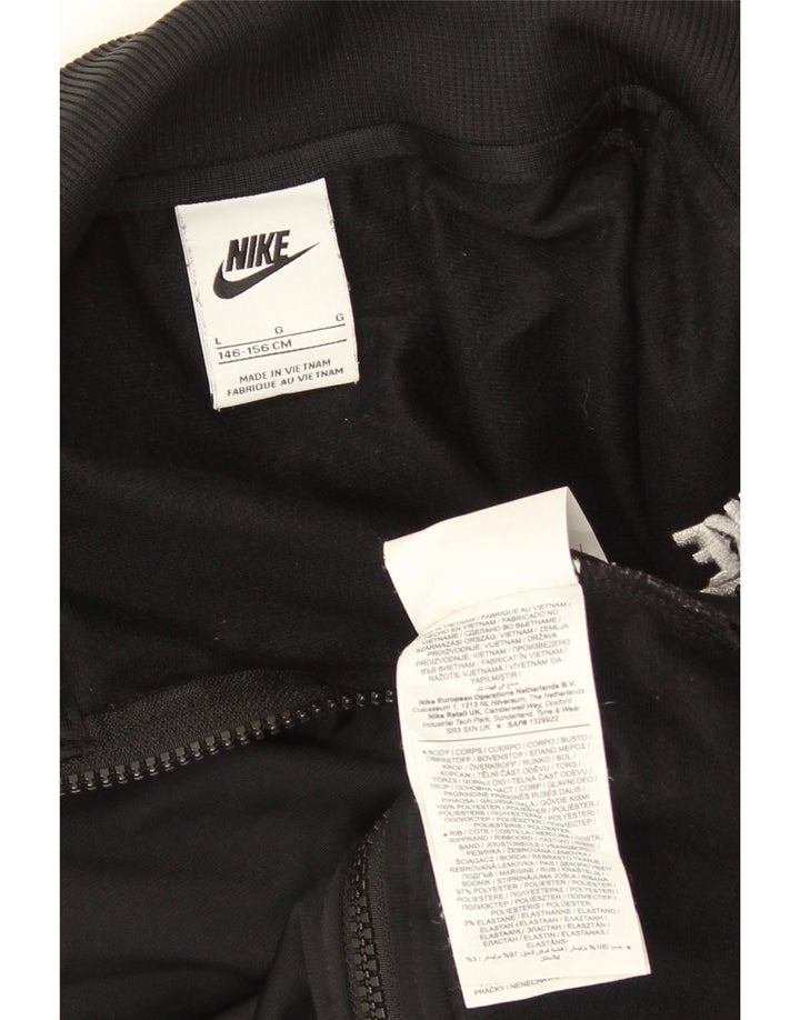Укороченный спортивный костюм для девочек Nike (12–13 лет), большой черный полиэстер