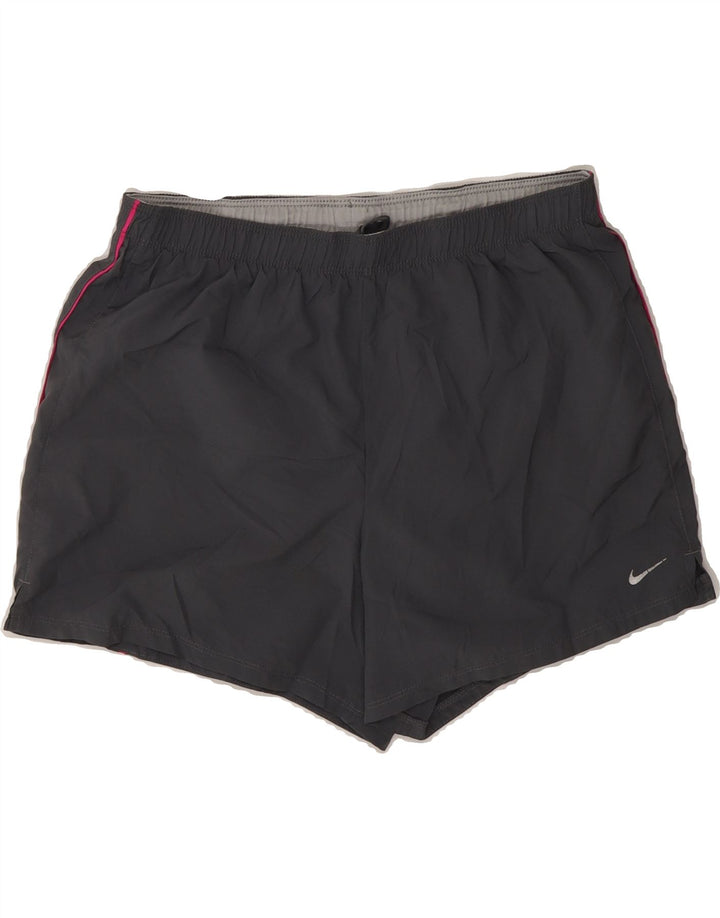 NIKE Womens Sport Shorts UK 12/14 Medium  Grey Vintage Nike and Second-Hand Nike from Messina Hembry 