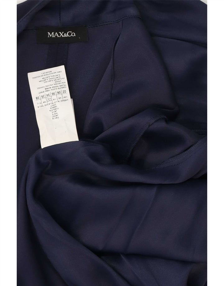 Женский пиджак с открытыми рукавами 3/4 Max & Co. UK 6 XS Темно-синий из вискозы