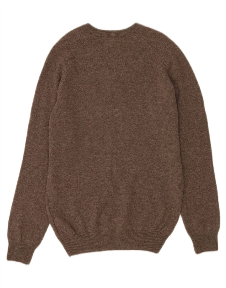 Мужской джемпер с v-образным вырезом Marks & Spencer Blue Harbour XS, серый из овечьей шерсти