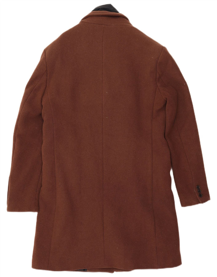 Мужское пальто Superdry UK 40, большое, коричневое, шерстяное