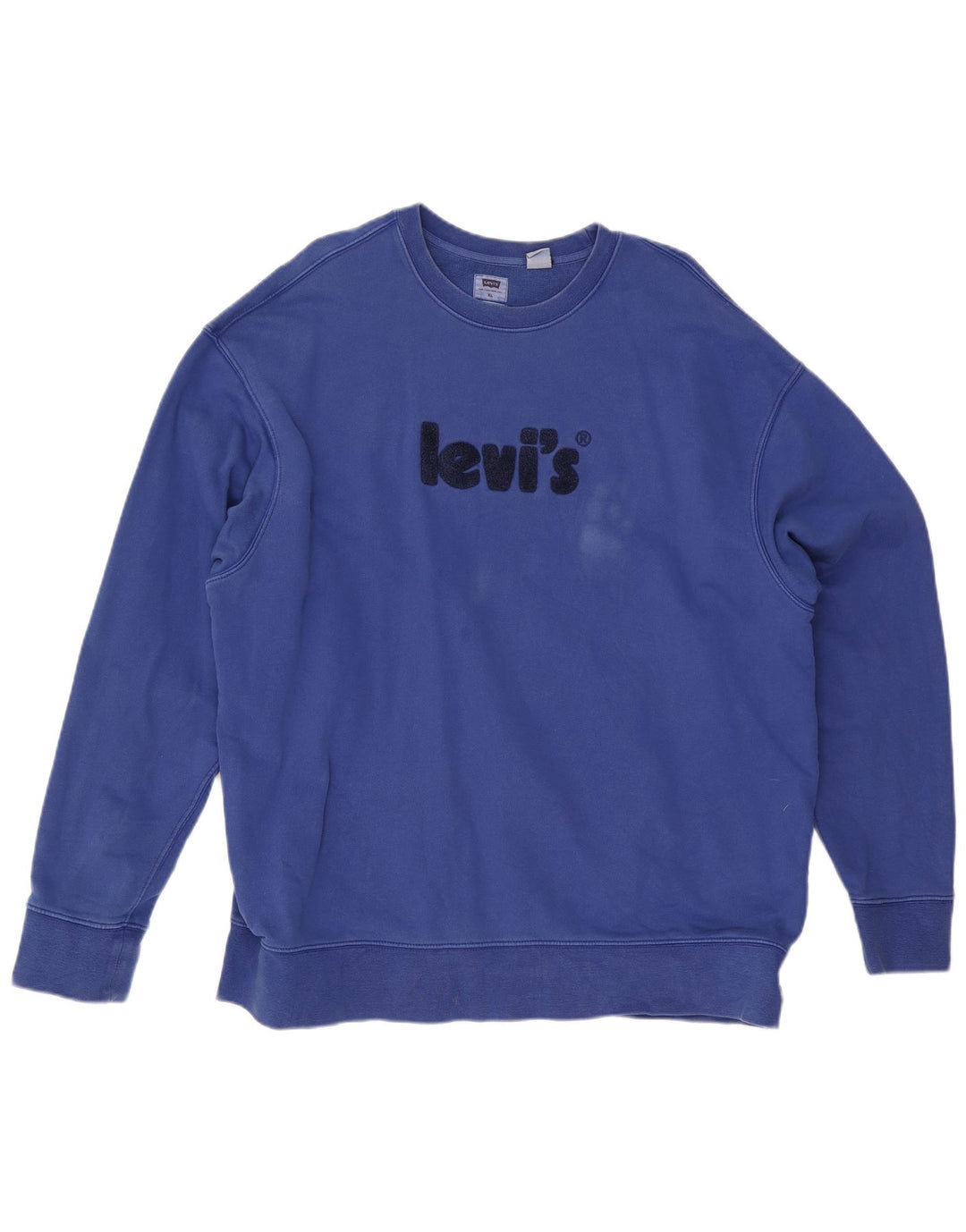 Мужской свободный свитшот с рисунком Levi's, XL, синий хлопок