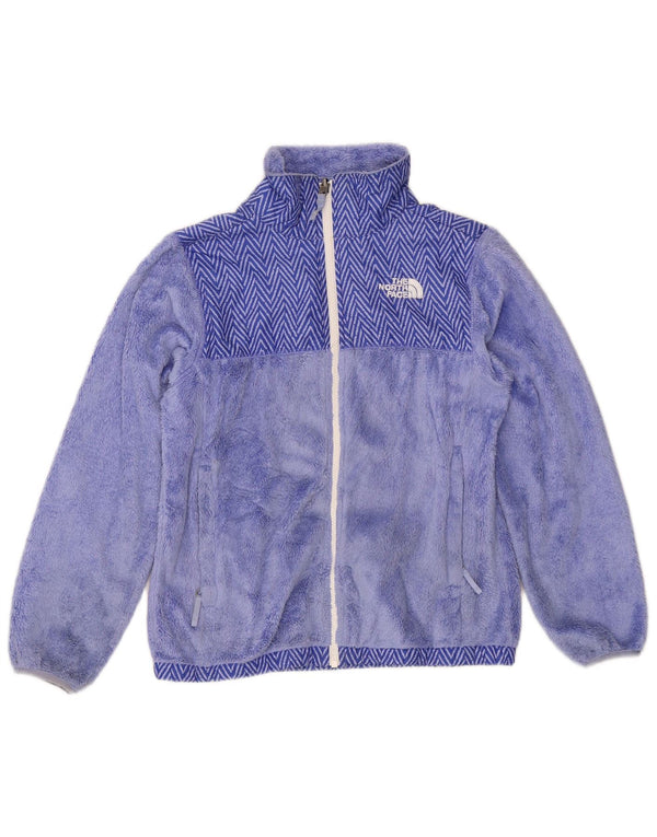 Флисовая куртка The North Face для девочек 11–12 лет, большой фиолетовый шеврон