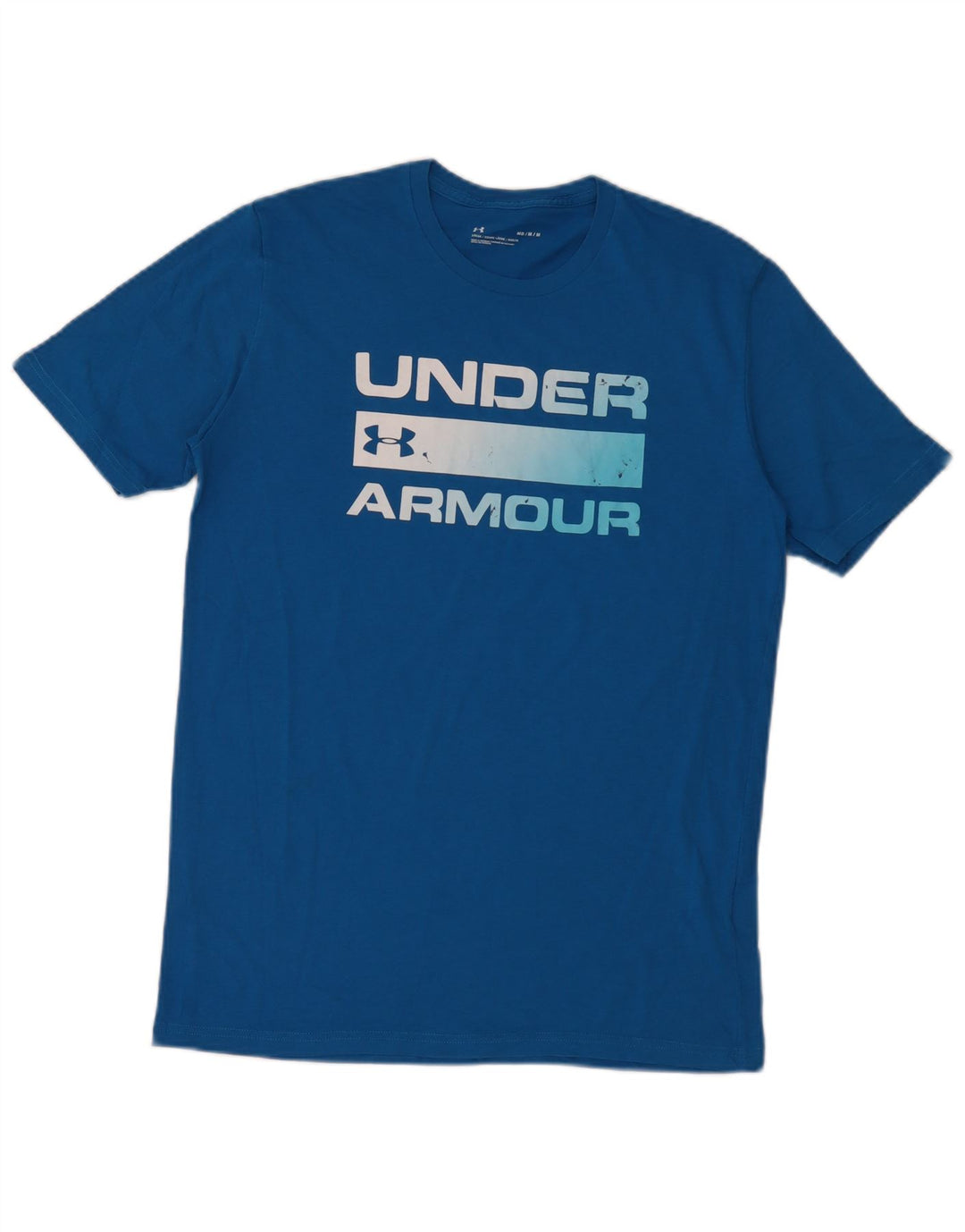 Мужская футболка с рисунком Under Armour, верх из хлопка среднего синего цвета