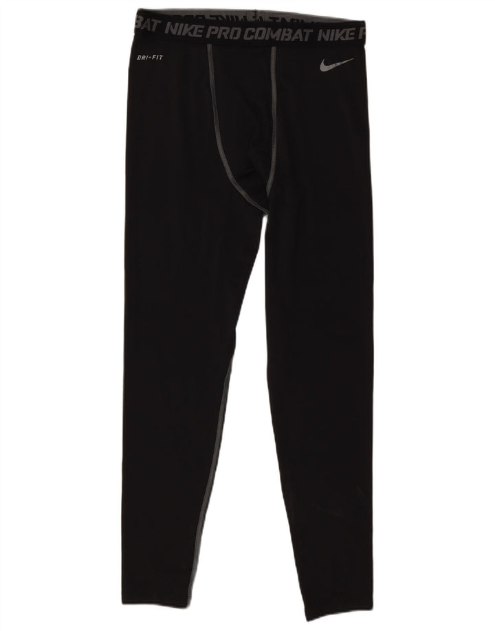 Леггинсы с рисунком Nike Dri Fit для мальчиков 13–14 лет, XL, черный полиэстер