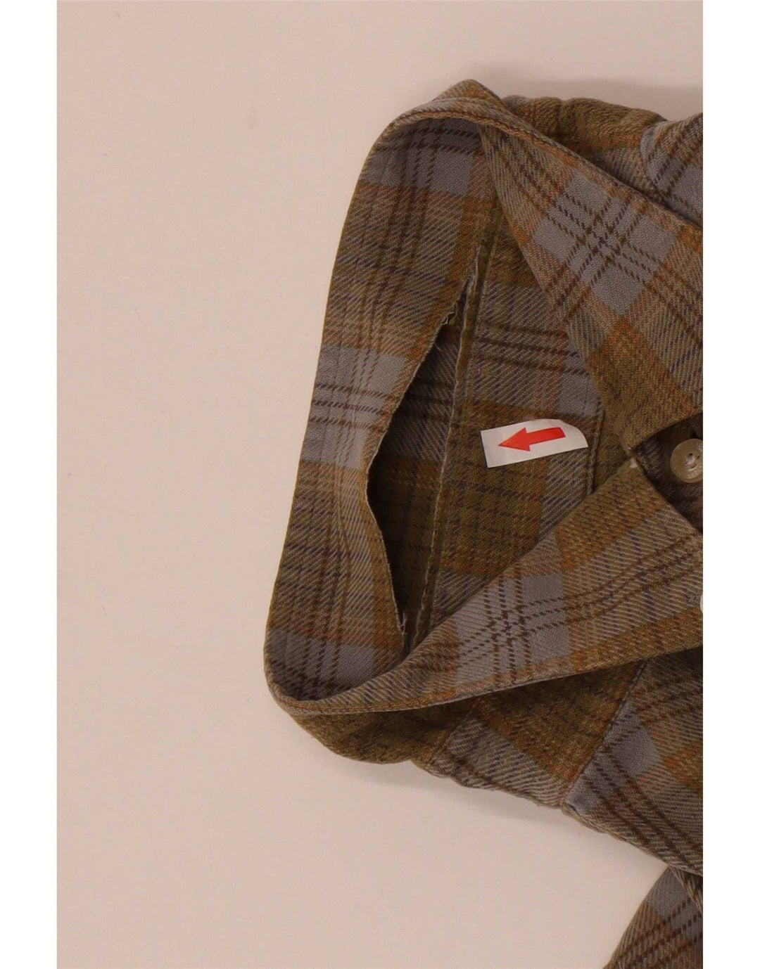 Мужская фланелевая рубашка Barbour в клетку цвета хаки, хлопок
