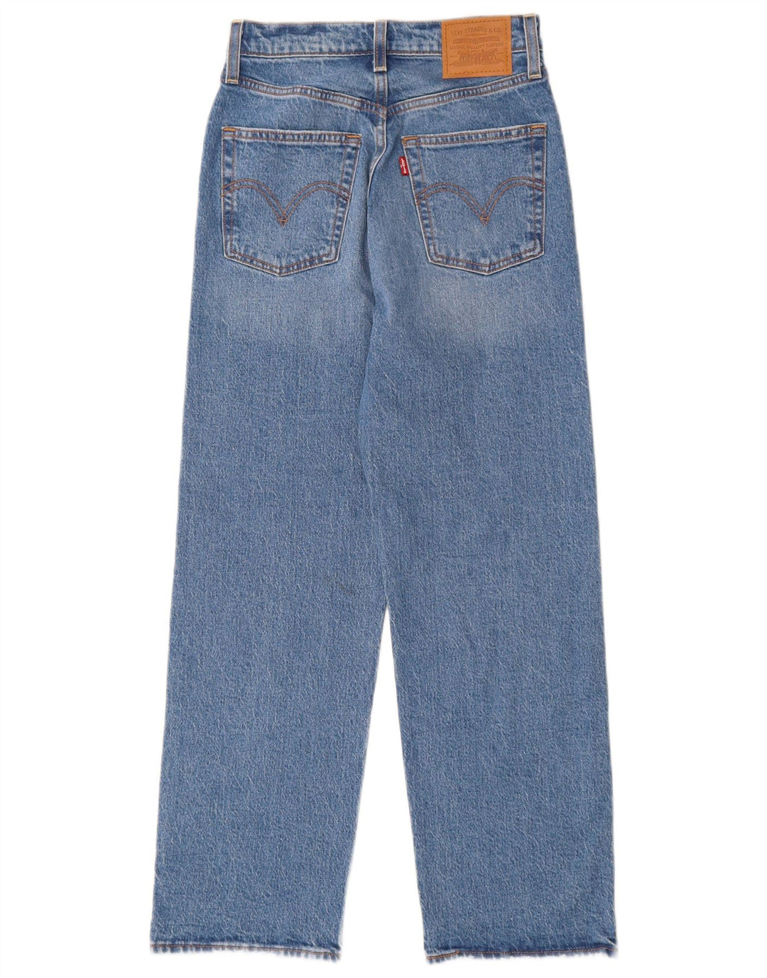 Женские прямые джинсы Levi's Ribcage W25 L27, синий хлопок
