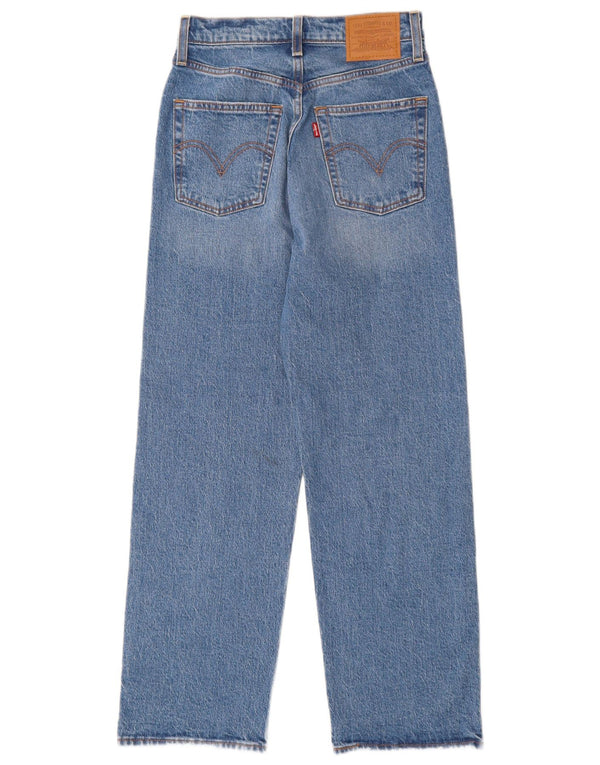 Женские прямые джинсы Levi's Ribcage W25 L27, синий хлопок