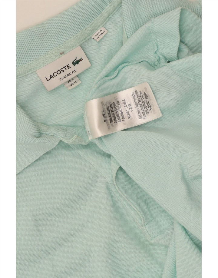 Мужская рубашка-поло классического кроя Lacoste, размер 4, средний бирюзовый хлопок