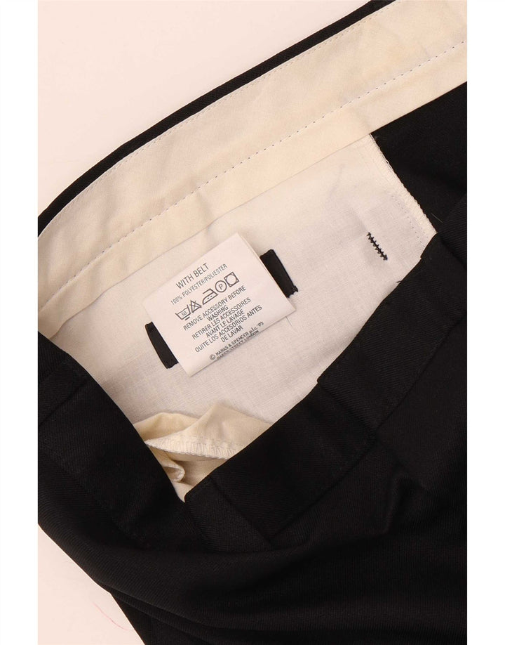 Мужские прямые брюки-чиносы Marks & Spencer W38 L29 черные из полиэстера