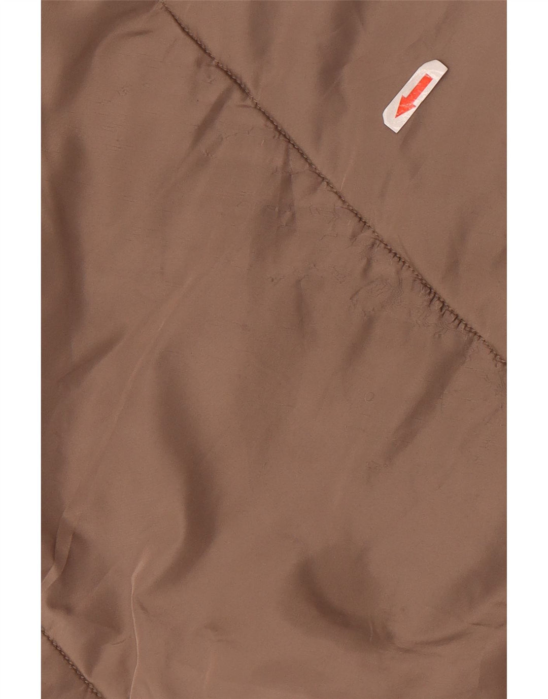 Женское длинное стеганое пальто с капюшоном Zara UK 18 XL, коричневый полиэстер
