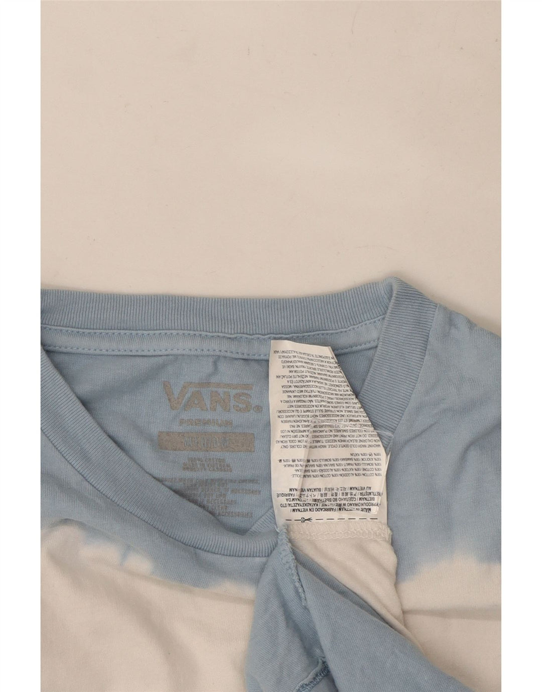 Мужской топ с рисунком Vans, хлопок с длинными рукавами, средний синий тай-дай