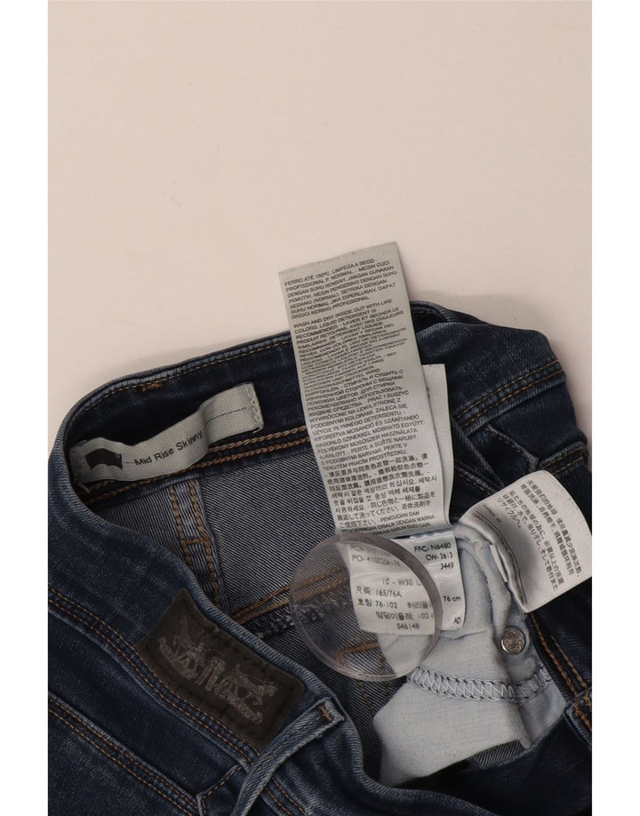 Женские джинсы скинни со средней посадкой LEVI'S W30 L25, синий хлопок