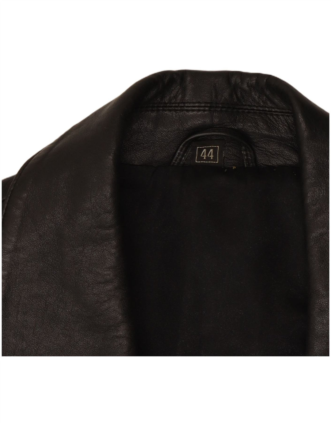 Винтажное женское кожаное пальто EU 44 XL, черное кожаное