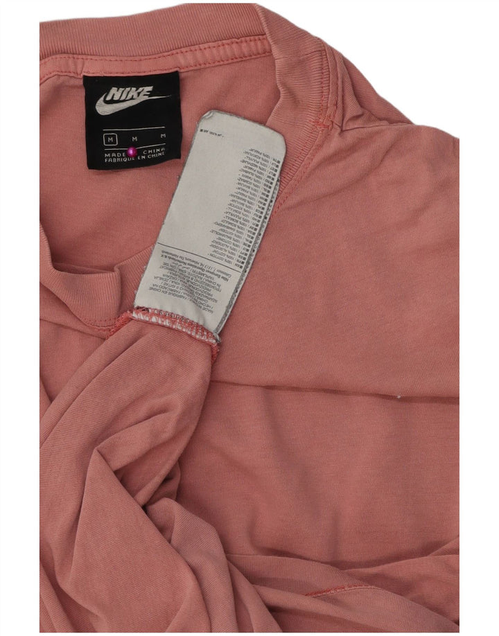 Мужская футболка Nike из хлопка среднего размера розового цвета