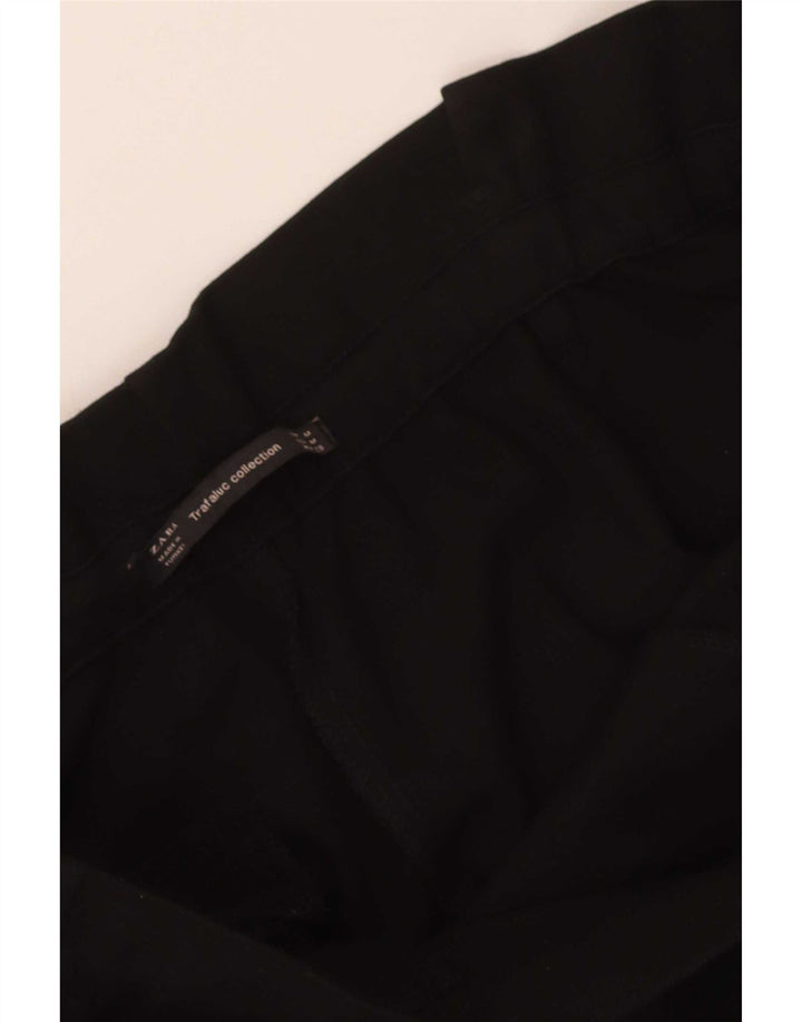 Женские зауженные укороченные брюки Zara Medium W28 L25, черные