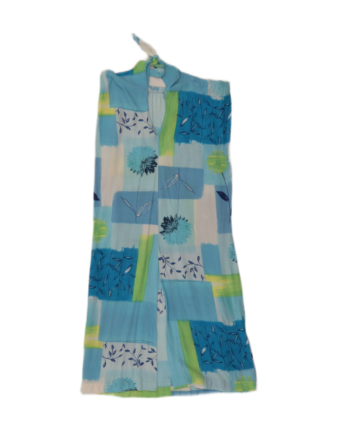 VINTAGE Womens Strapless Dress IT 42 Medium Blue Floral Vintage Vintage and Second-Hand Vintage from Messina Hembry 