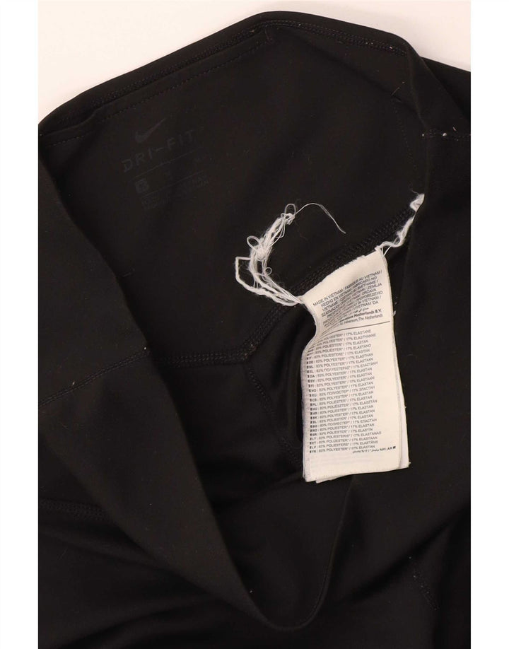 Женские леггинсы Nike Dri Fit UK 14, средний черный полиэстер