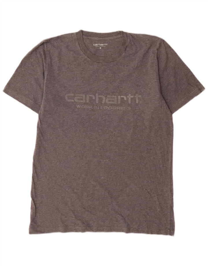 Мужская футболка с рисунком Carhartt, маленький серый хлопок