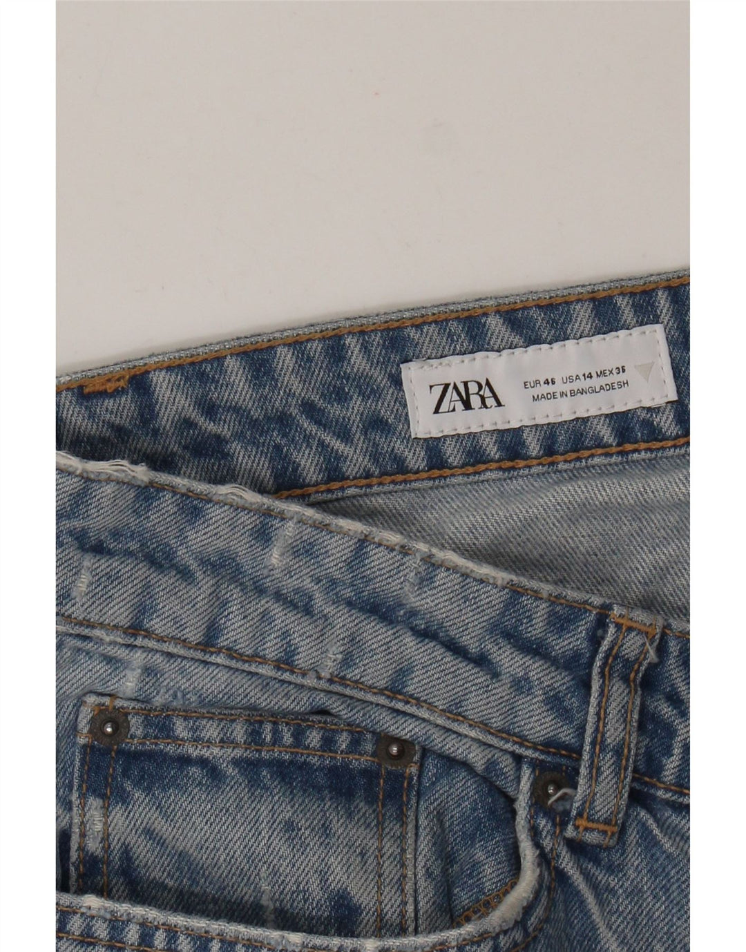 Женские прямые джинсы Zara EU 46 XL W36 L29 синие