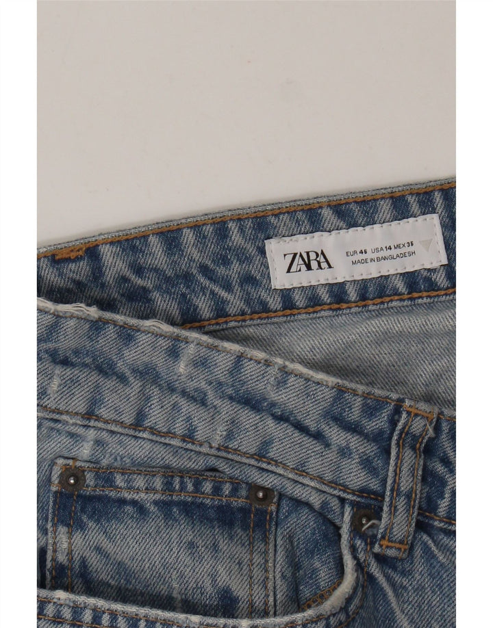 Женские прямые джинсы Zara EU 46 XL W36 L29 синие