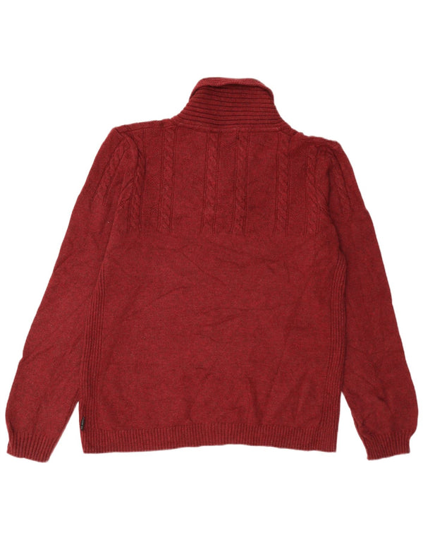 Мужской джемпер с отложным воротником Ted Baker, размер 6 2XL, бордовый хлопок