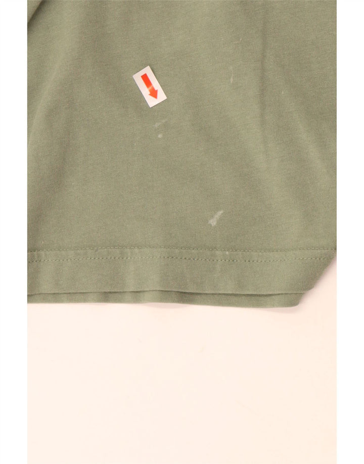 Мужская футболка с рисунком Reebok, большой зеленый хлопок