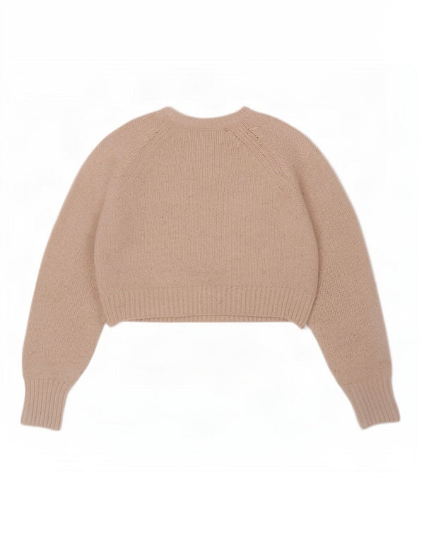 Женский укороченный свободный джемпер с вырезом лодочкой Hollister UK 6 XS Off White