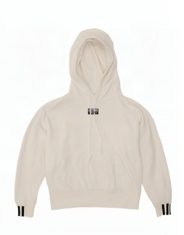 Женский джемпер с капюшоном Adidas Oversized UK 6 XS, белый хлопок