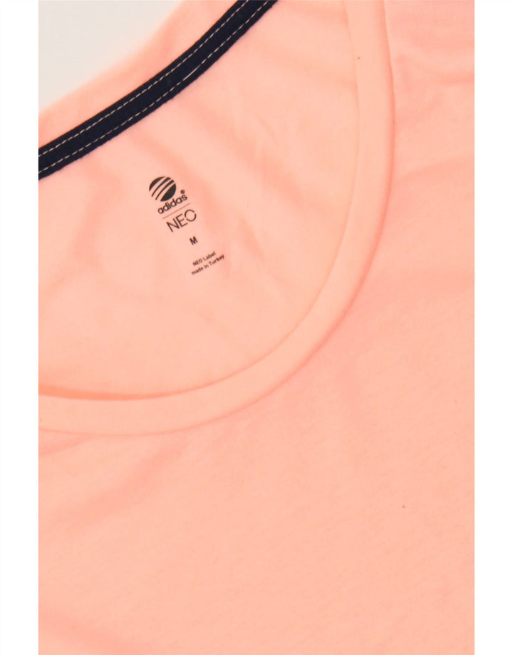 ADIDAS Womens Neo Graphic T-Shirt Top UK 12 Medium Pink Polyester Vintage Adidas and Second-Hand Adidas from Messina Hembry 