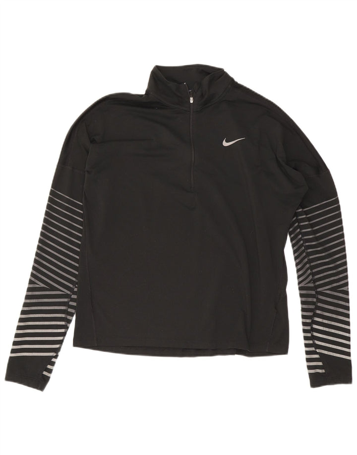 Женский спортивный костюм-пуловер большого размера Nike Dri Fit UK 14, средний черный