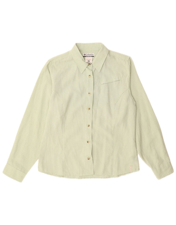 Columbia Womens Shirt UK 14 Medium Green Check Modal