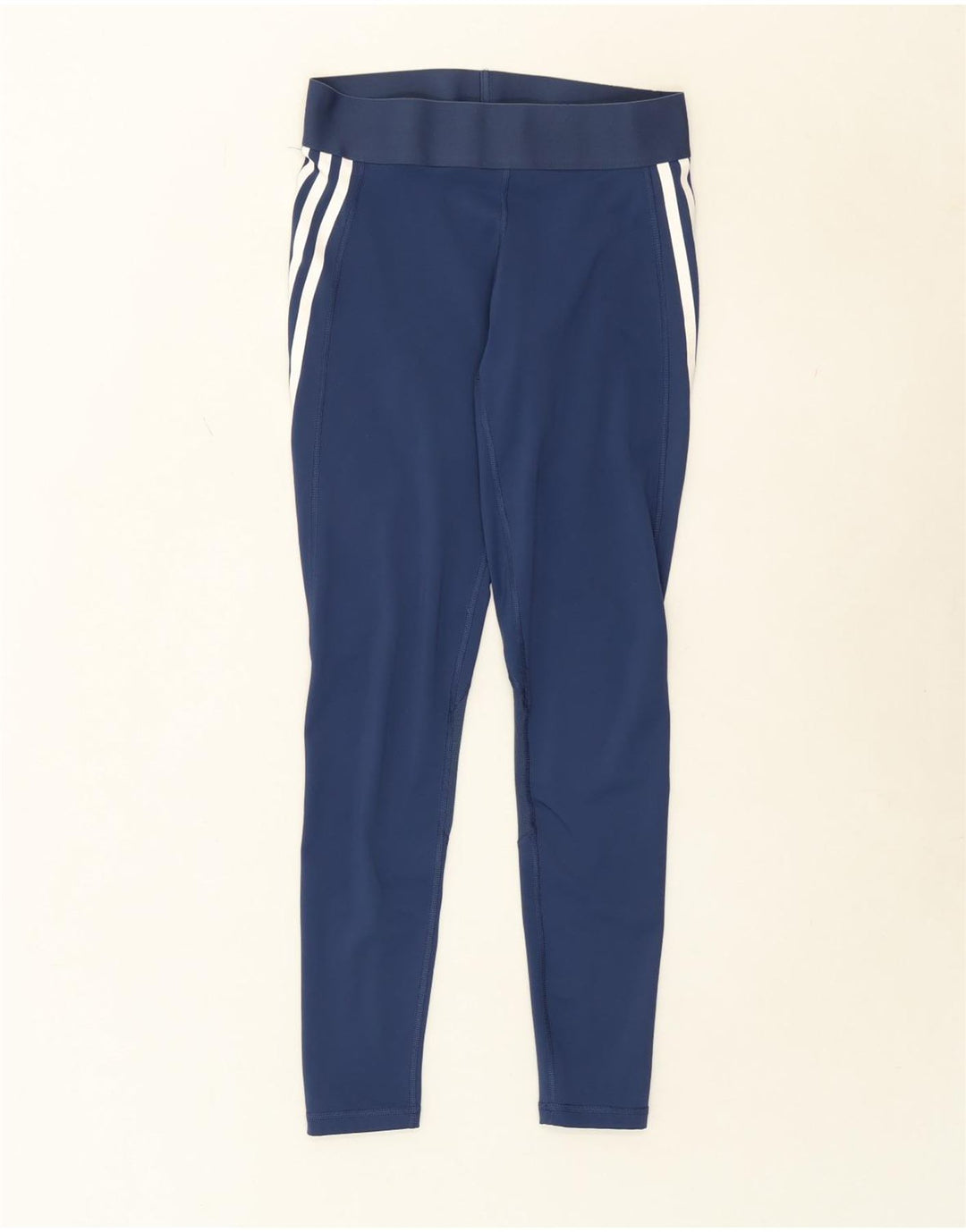 ADIDAS Womens Aeroready Leggings UK 8/10 Small Navy Blue Polyester Vintage Adidas and Second-Hand Adidas from Messina Hembry 