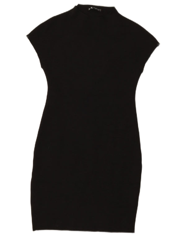 Женское облегающее платье Zara UK 12, средний черный, вискоза