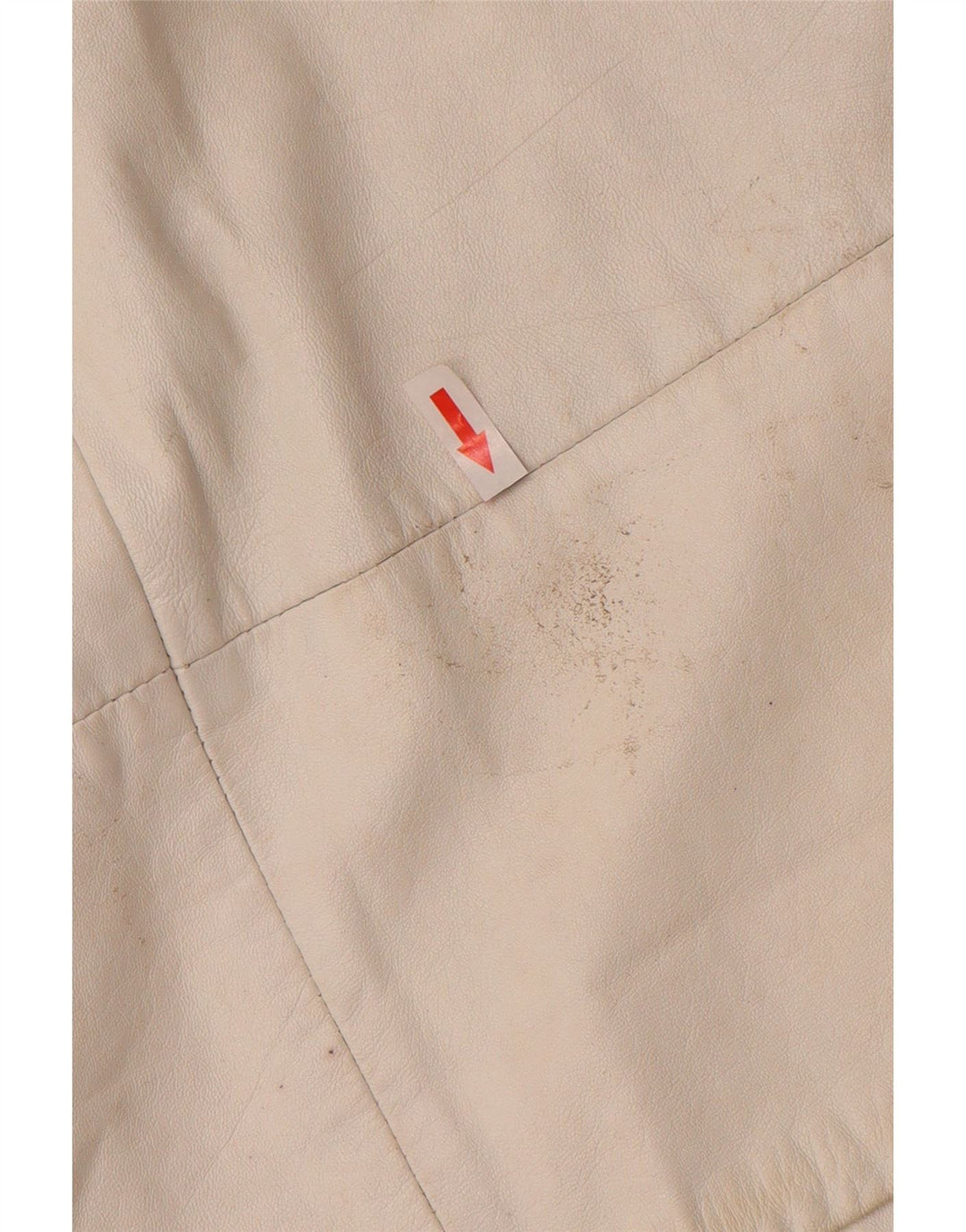 Винтажный женский кожаный комплект из 2 юбок UK 12 Medium W26 Off White