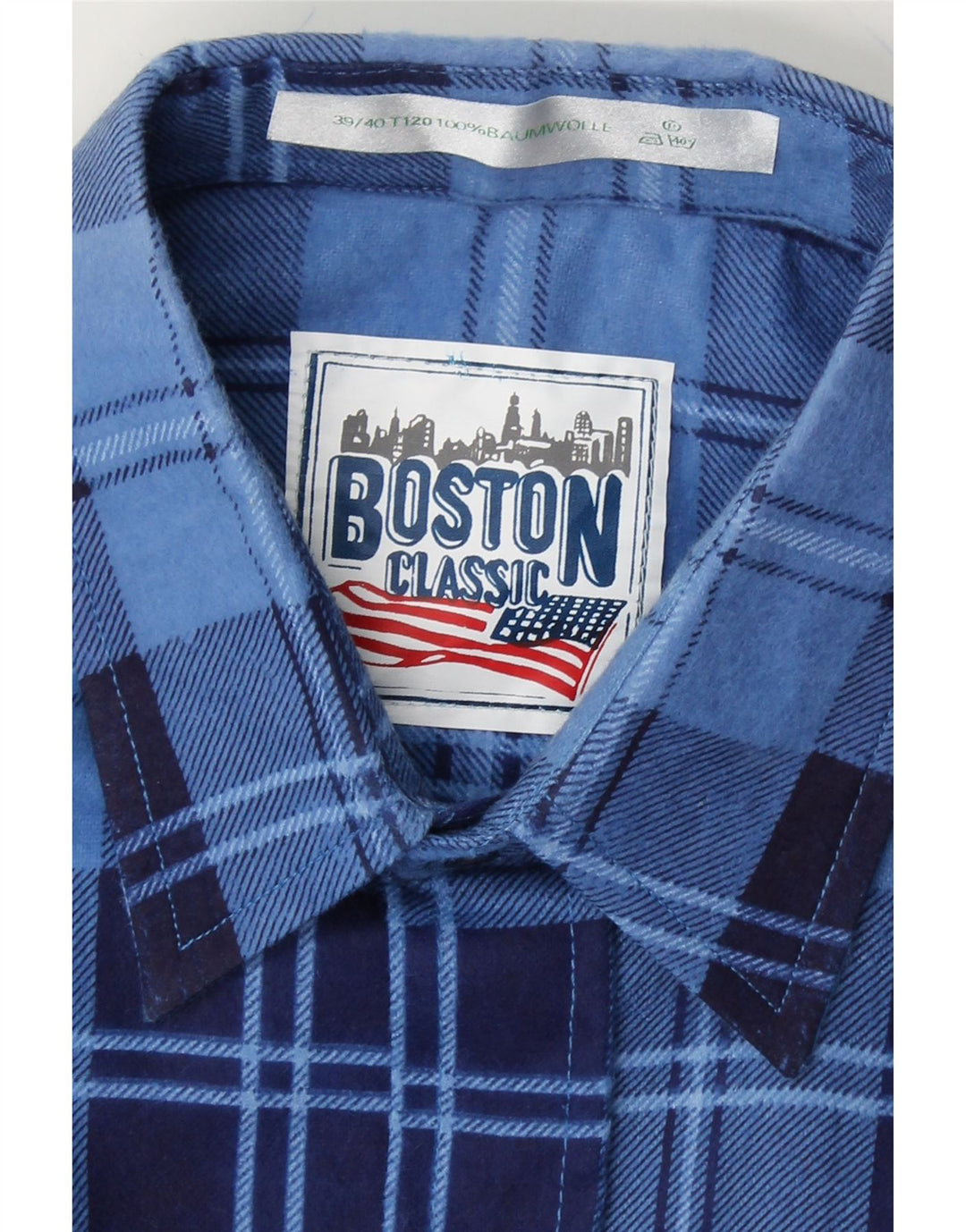 Mens Flannel Shirt Large Vintage Boston and Second-Hand Boston from Messina Hembry 