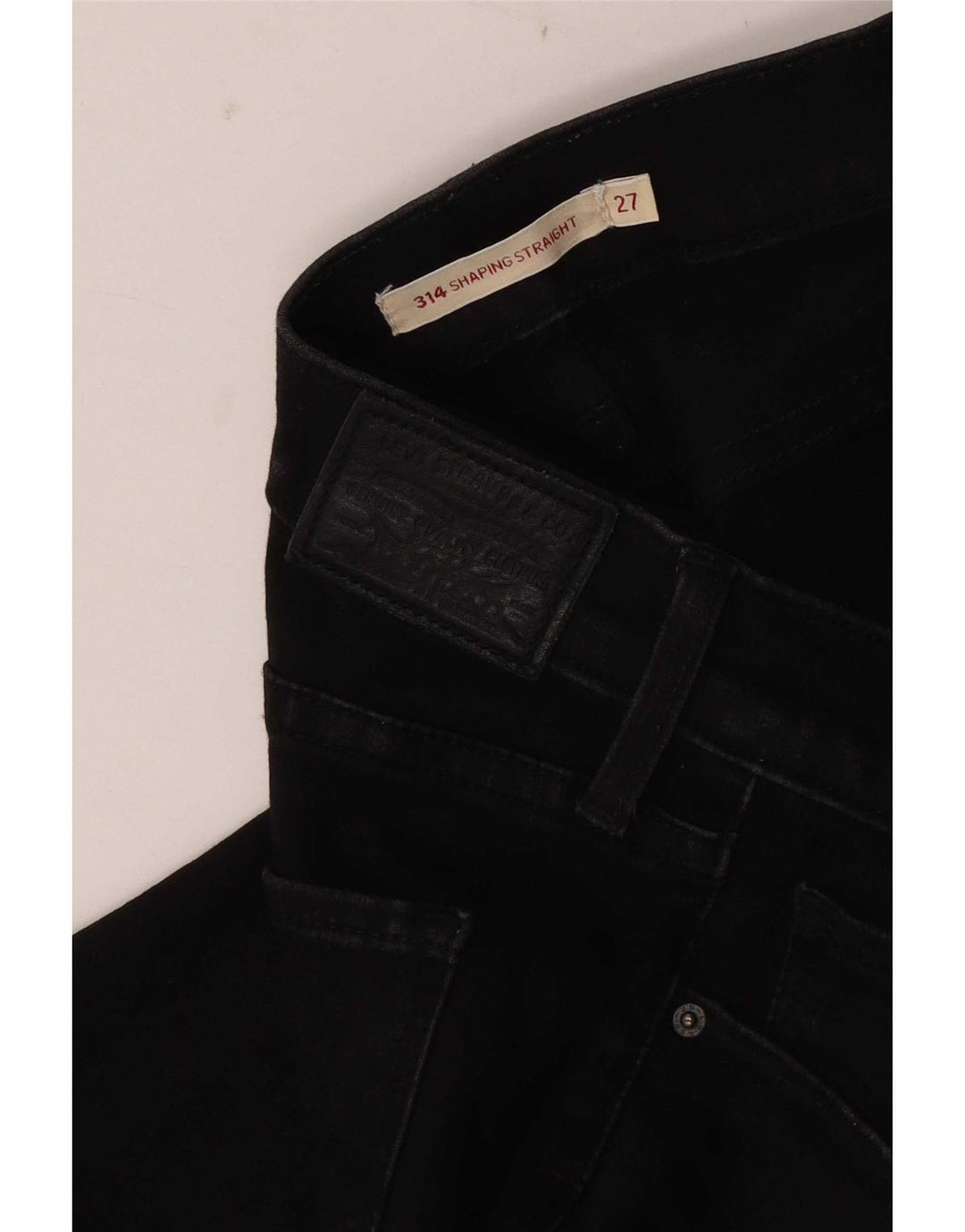 Женские прямые джинсы Levi's 314 Shaping W27 L30, черные