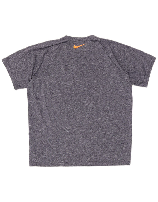 Мужская футболка с рисунком Nike Dri Fit, средний темно-синий, в крапинку