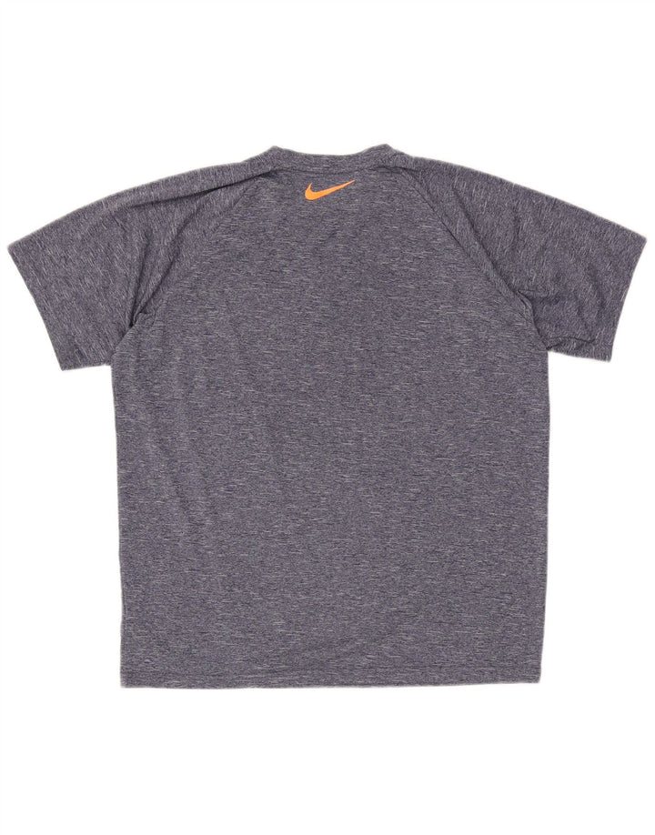 Мужская футболка с рисунком Nike Dri Fit, средний темно-синий, в крапинку
