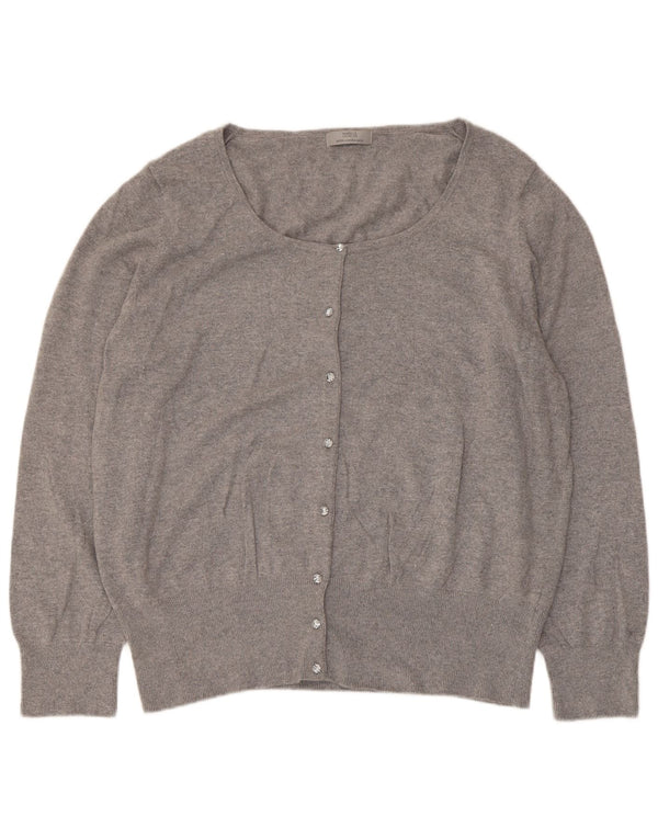 Женский кардиган MARKS & SPENCER UK 26/28 5XL Серый Вискоза