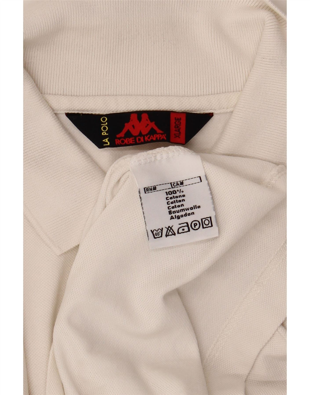 KAPPA Mens Polo Shirt XL White Cotton