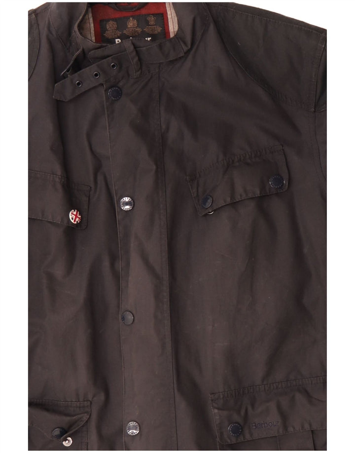 Мужская куртка Barbour из вощеного хлопка UK 42 XL, темно-синий хлопок