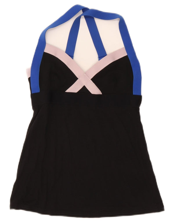 Женский укороченный топ с бретелькой на бретельках Benetton UK 6 XS, черный модал