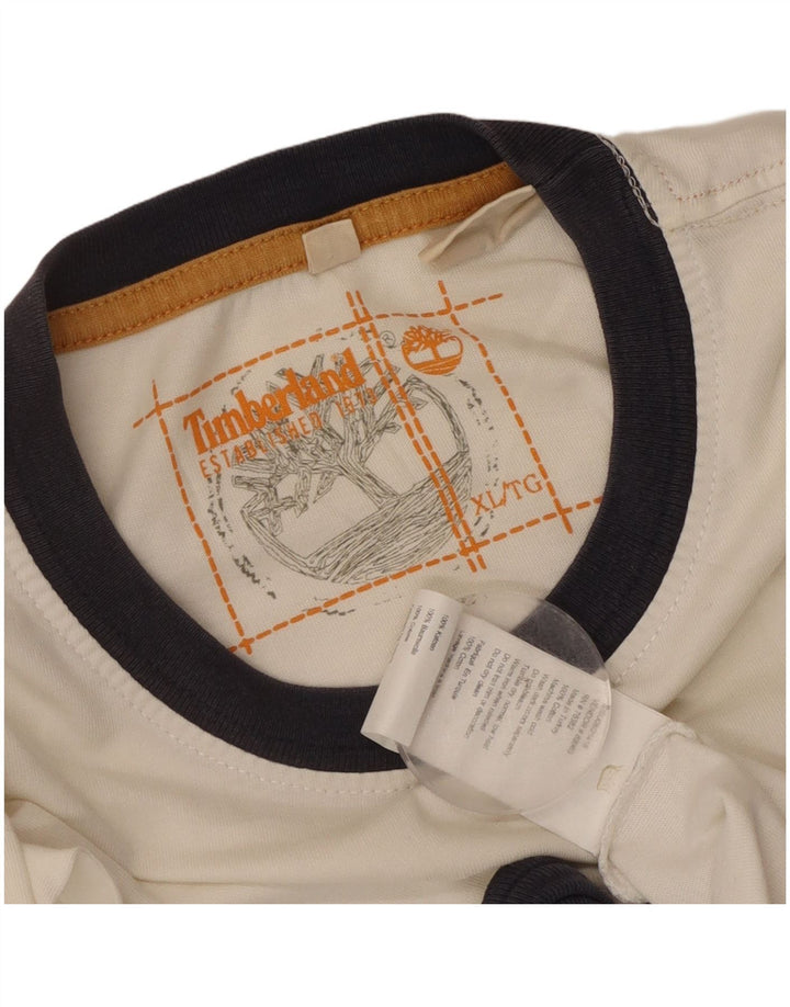 Мужская футболка с рисунком Timberland Top XL Off White Хлопок