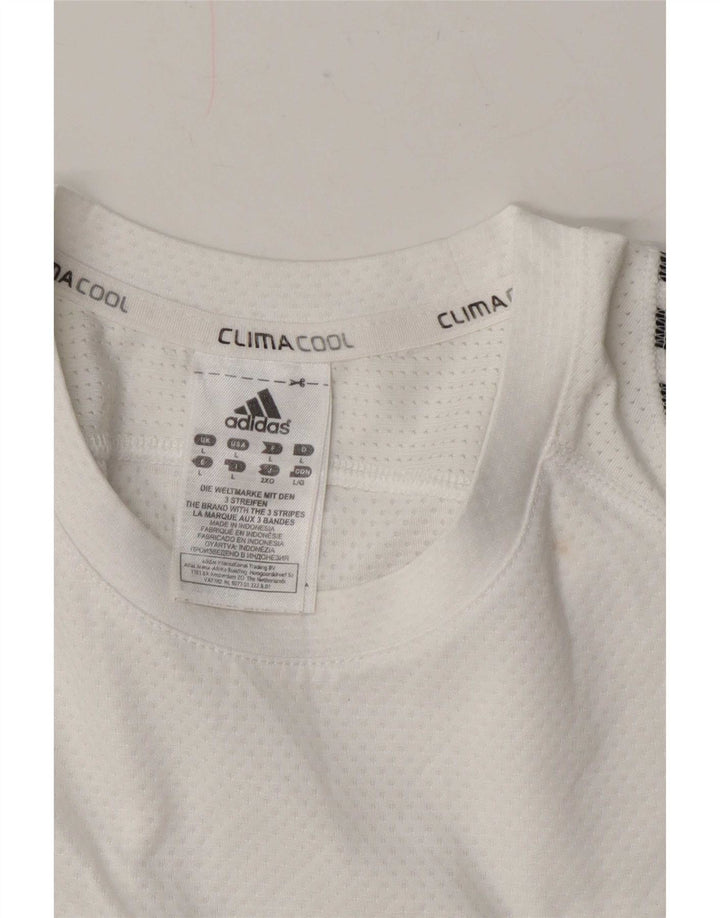 Мужская футболка Adidas Climacool, большой белый полиэстер