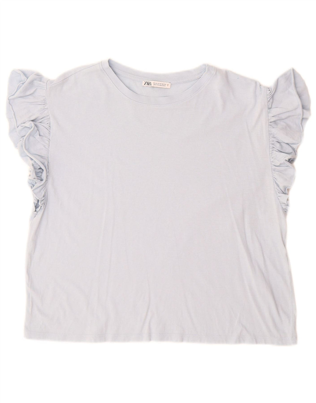 Женская футболка Zara Top UK 14, средний синий