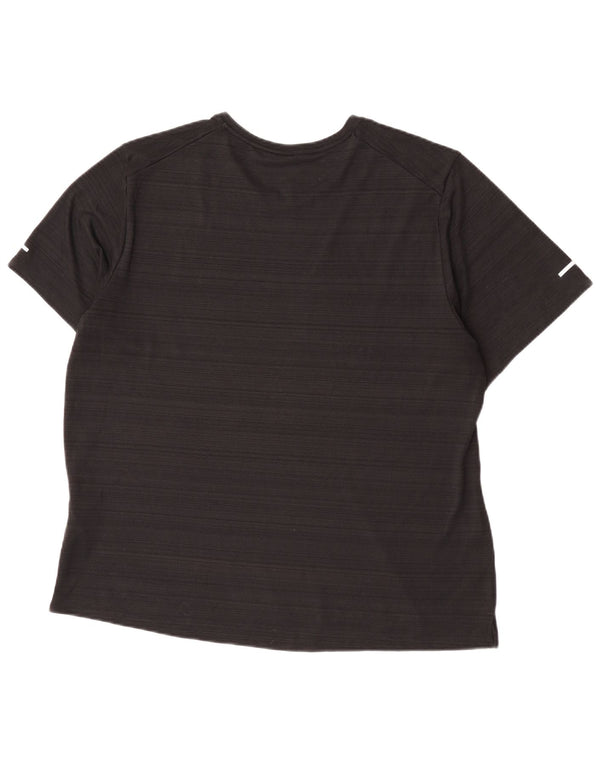 Женская футболка Nike Dri Fit Top UK 18 XL, полиэстер в черную полоску