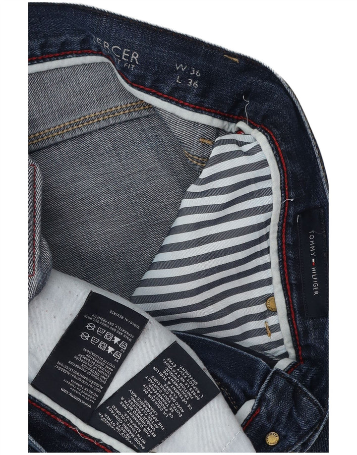 TOMMY HILFIGER Мужские прямые джинсы Mercer W36 L36 синие, хлопок